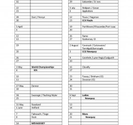 Fixtures List 2014